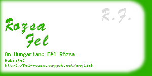 rozsa fel business card