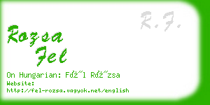 rozsa fel business card